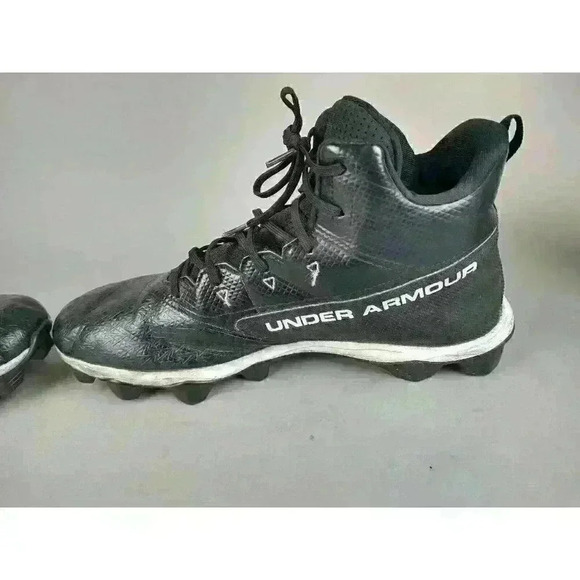 Under Armour Football Cleats Men's 13 Hammer RM Black Mid 3022174-001 - Picture 6 of 9